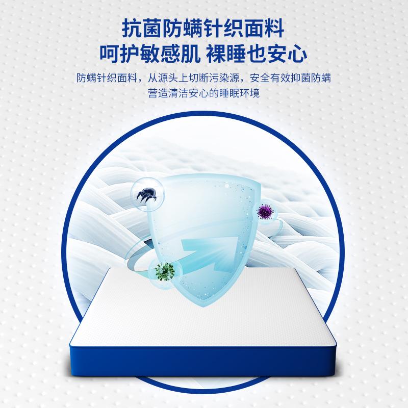 艾丽芙复刻款蓝色弹簧床垫1.5m黄麻乳胶床垫记忆棉席梦思卷包盒子图片