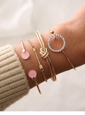 European and American personality circle bracelet set手镯