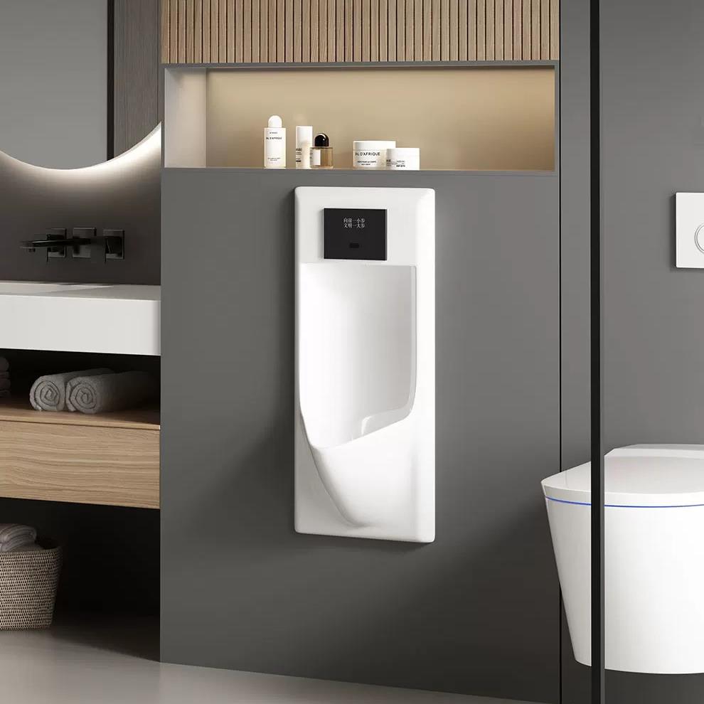 家装自动感应小便池嵌入式小便斗男士小便器落地式公用防臭尿斗