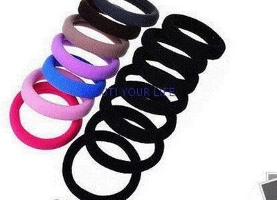50pc sport elastic rope ring hairband women  ponytail holder