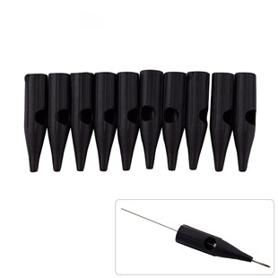 New 5RL Tattoo Tip 100Pcs Disposable Black Sterilized Tattoo