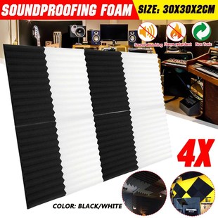 4pcs Studio Acoustic Foam Panels Soundproof Sponge Diffusers