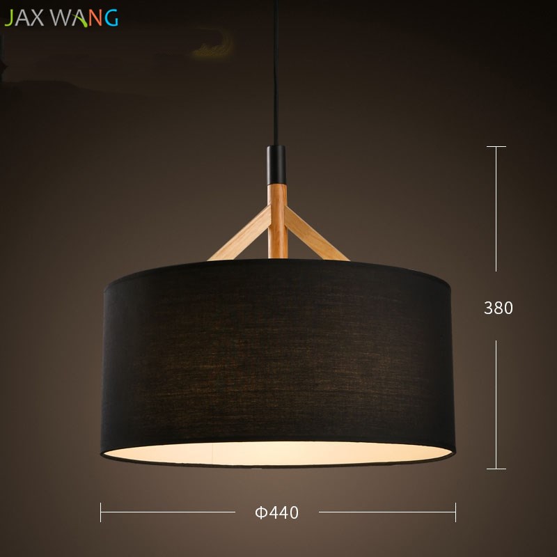 Custom Size Wooden Pendant Lamps Glass Chandelier Bedroom Li