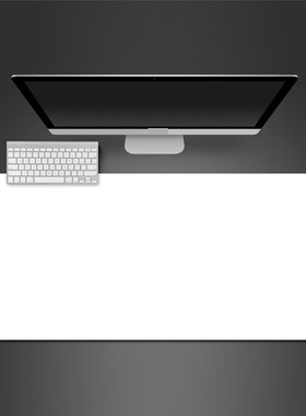 Large Art All Black /White Mouse Pad XXL Rubber Computer Ga