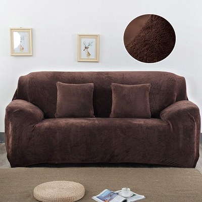 thick plush fabirc sofa cover set 1/2/3/4 seater elastic