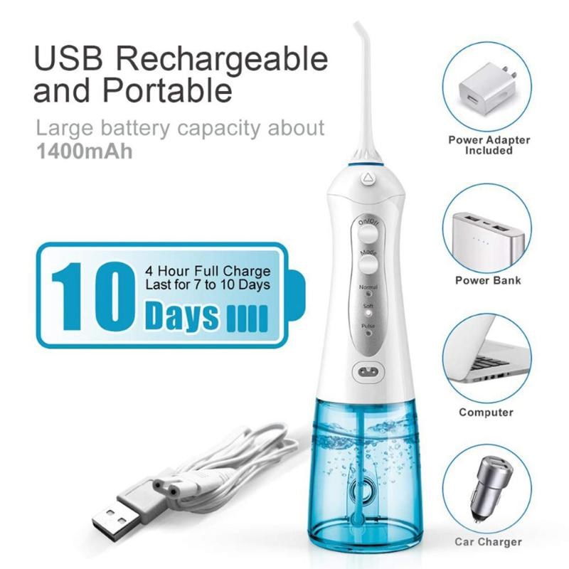 Hot 3 Modes Rechargeable Oral Irrigator Portable Dental Wat