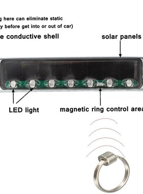 1set Wireless Car Solar LED Strobe Warning Light Flash Emerg