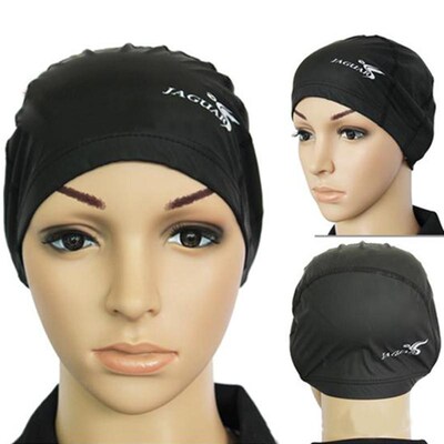 New Adult PU Coating Waterproof Nylon Swim Cap Swimming Hat