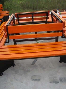 customized Outdoor park anticorrosive wood chair playground