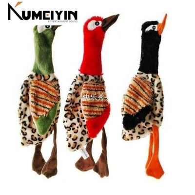 30*9cm Squeak Plush Dog Toy Duck Bird Stuffing Free Puppy I