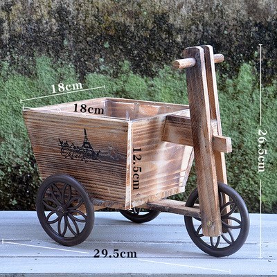 Zakka Groceries Fleshy Flowerpots Wooden Flowerpots Carboniz