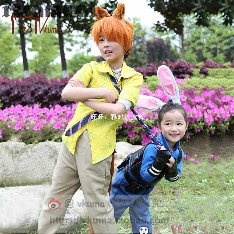 New Movie children Zootopia Cosplay Officer Judy and nick Co