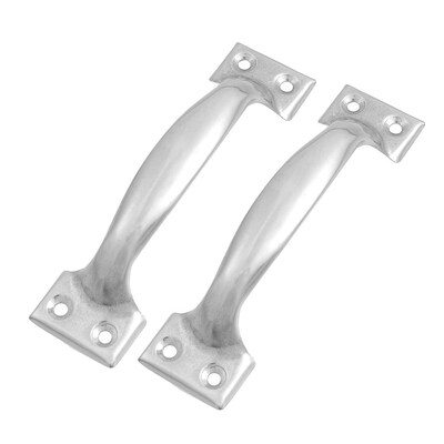 2 Pcs Silver Tone Arched Cabinet Door Pull Handles 5 Length