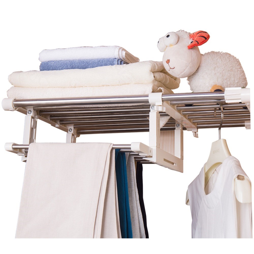 Wardrobe Partition Closet Organizer Storage Shelf Wall Mount