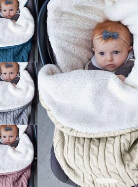 baby sleeping bag Winter Knitted Blanket Fleece Sleep Sack