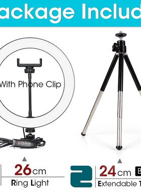 16/26cm Photography Light LED Selfie Flash RingLight Desktop