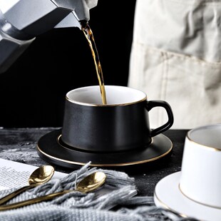 MUZITY Ceramic Coffee Cup And Saucer  Design Porcel