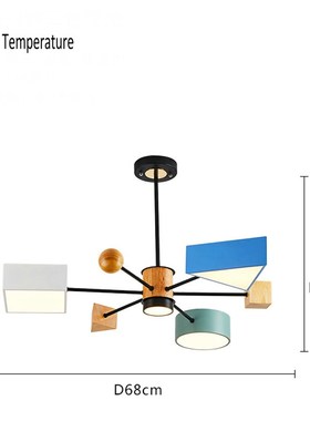 Nordic Wooden Pendant Lamp 220V Children Kids Baby Boy Bedro