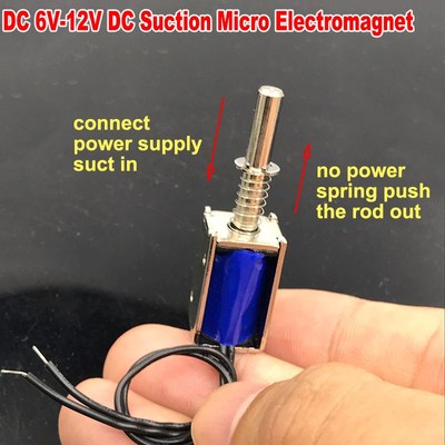 DC 5V-12V 6V Mini DC Solenoid Electromagnet Push Pull Suctio