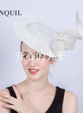 2017 New design 30CM big fascinator hats on hair clips bows