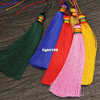 10PC 12CM Long Multicolor Cotton Silk Tassel Brush for Earri