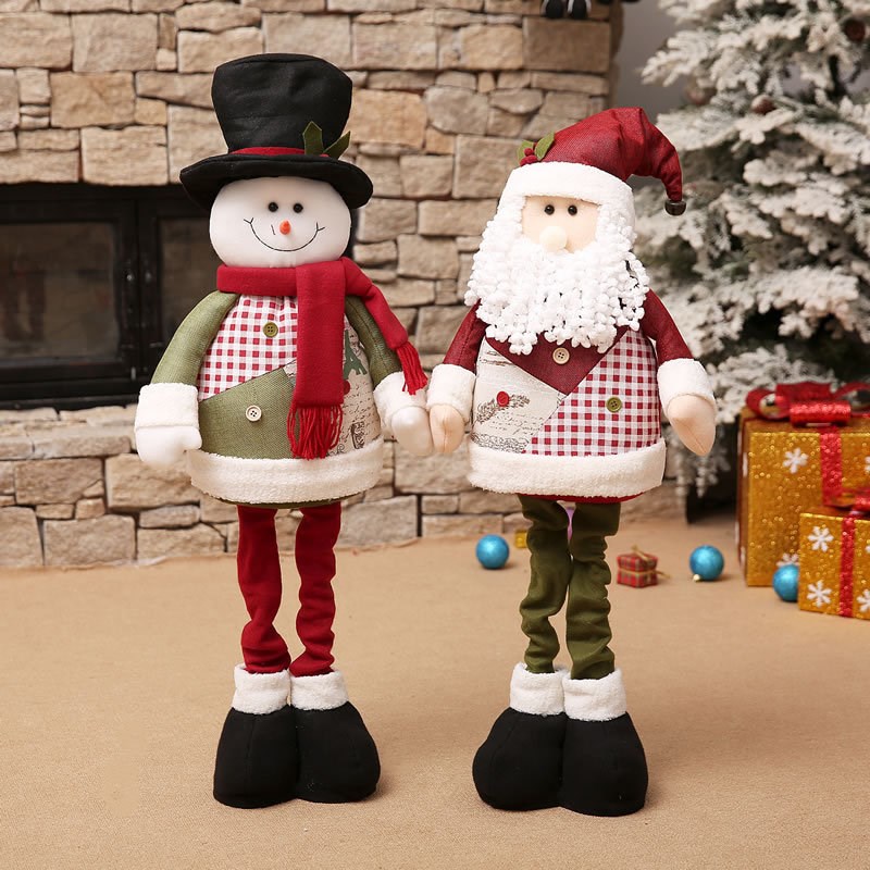 christmas decorations santa claus cute snowman retractable