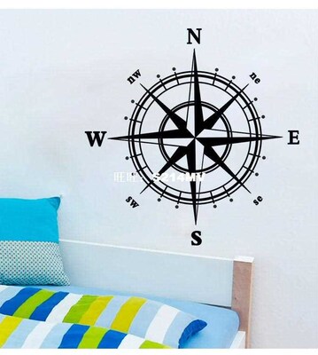 Foreign trade new compass sitting room background wall stick