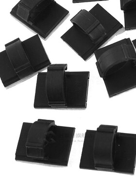 10 Pcs Rectangle Self-adhesive 10mm Cable Tie Mount Clips Bl