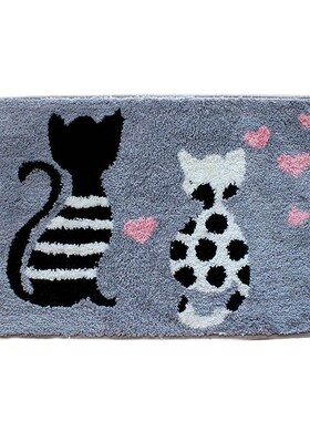 New cartoon cat slippery bibulous mat in the bathroom toilet