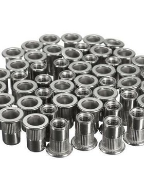 50pcs M6 Thread 304 Stainless Steel Flat Head Rivet Nut Rivn