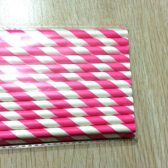 25pcs/lot Perfect Paper Pastel Striped Party Drinking Straws