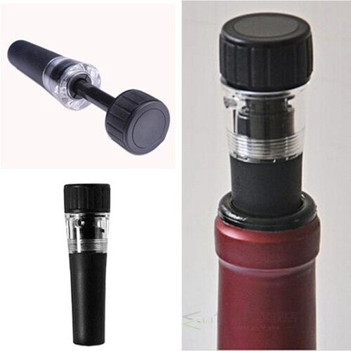 1PC Black Bottle Cap Stopper Reusable Airtight Wine Beer Sod