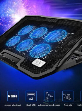 Gaming Laptop Cooler 6 Cooling Fan Laptop Cooling Pad Notebo