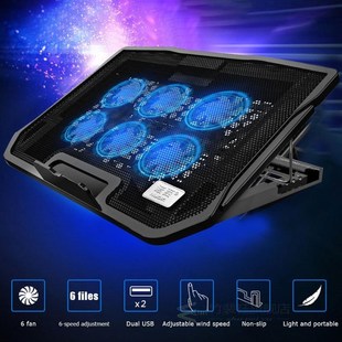 Gaming Laptop Cooler 6 Cooling Fan Laptop Cooling Pad Notebo