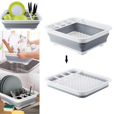 Collapsible Dish Drainer/Drying Dish Rack/strainer Caravan C