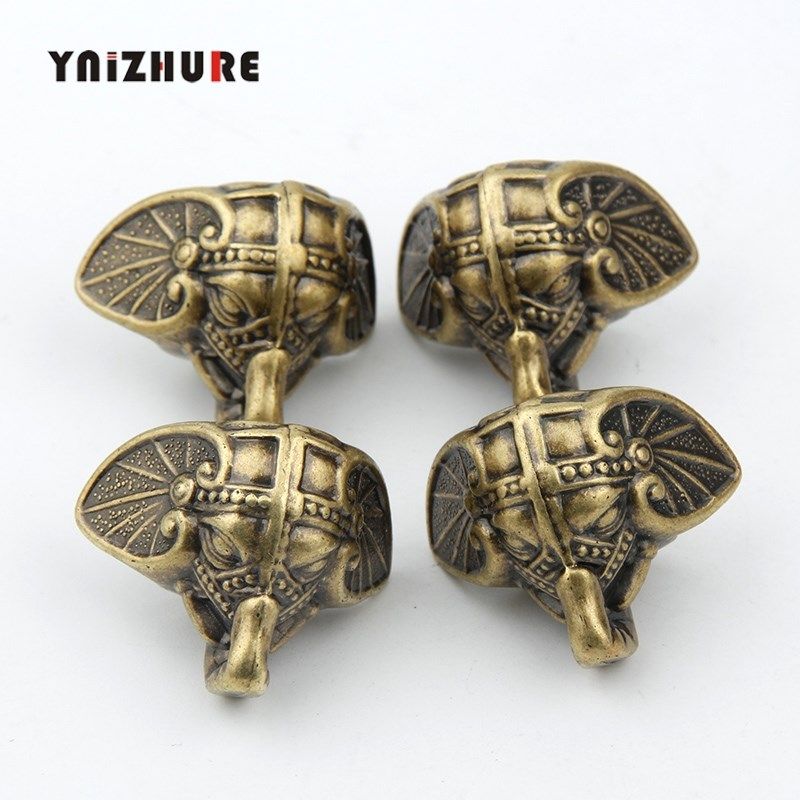 8pcs 28*23mm antique elephant vintage bronze jewelry chest b