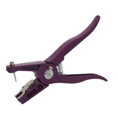 1 Pcs Animal Ear Tag Pliers Control Device Purple Metal ear