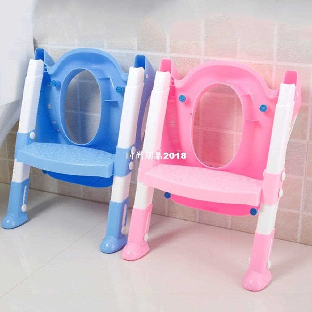 Foldable Children Potty Seat With Ladder Cover PP Toilet Adj