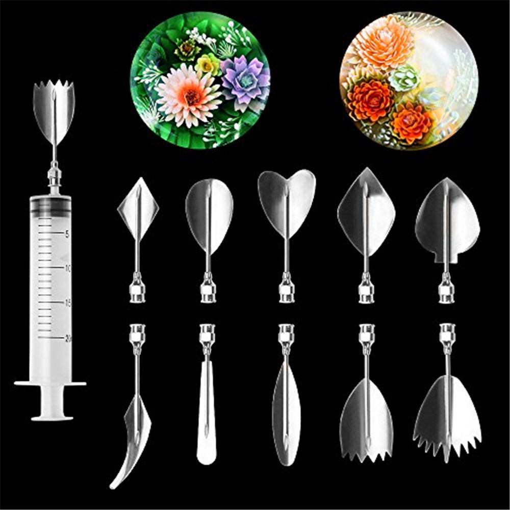 BestP 10pcs/set 3D Jelly Flower Art Tools Jelly Cake Gelatin 电子元器件市场 外设配件 原图主图