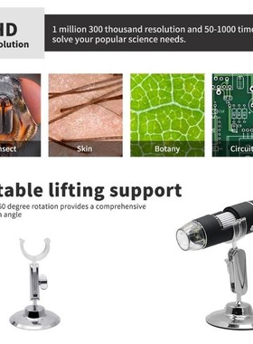 3 in 1 WirELEss WiFi 8LED 1000X DigitaL 2MP 1080P MicroscoPE