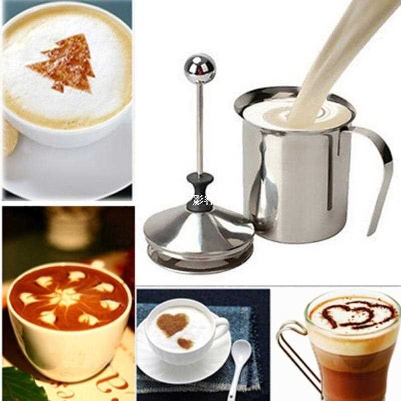 hot 400ml stainless steel double mesh milk frother milk foam