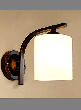 European Guest Room Bedside Glass Wall Lamp Simple TV Backgr
