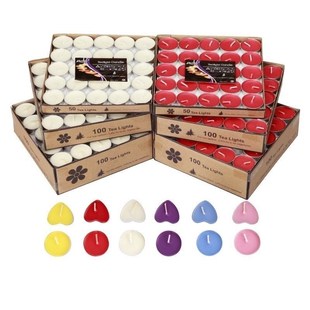 Red candle white green scented tea candle 100 small candles