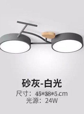 Nordic LED Ceiling Lamp 3 Color Temperature Bike Ceiling Mou