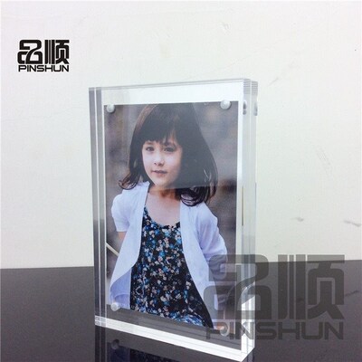 Picture frame plexiglass surface transparent frame on the