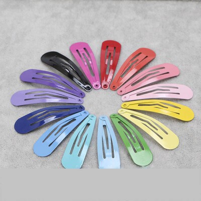 20pcs 5cm Mixed Color Snap Hairclips Setting Colorful BB Ha