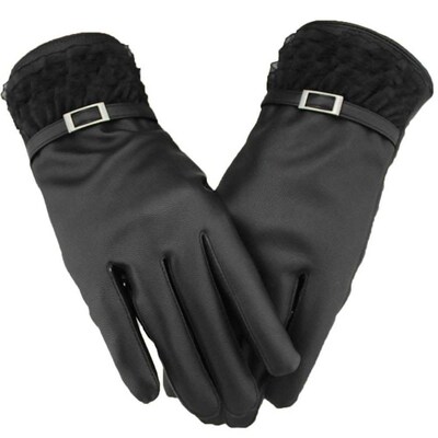 Lady Winter Winter Soft Leather Gloves For Smartphone Women