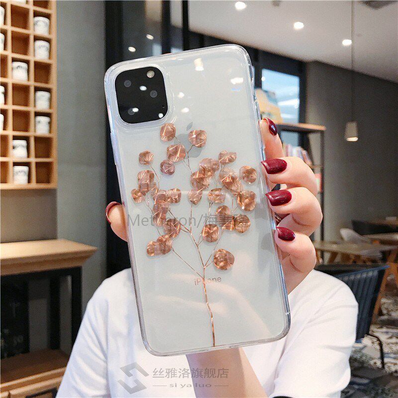 Luxury Glitter Gold Transparent Case  iPhone 11 Pro X XS Max