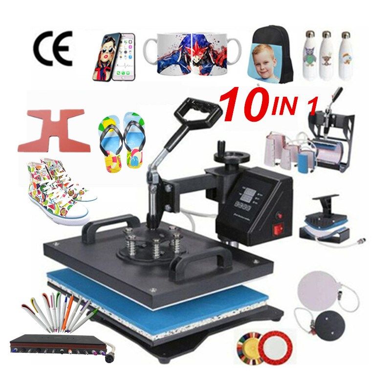 10 in 1 combo heat press machine sublimation heat transfer m