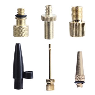 6 Pieces Valve Adapter Bicycle Air Pump Nozzle Sporting Bal